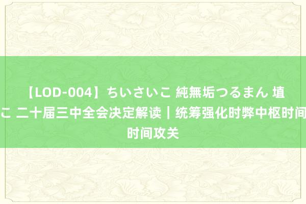 【LOD-004】ちいさいこ 純無垢つるまん 埴生みこ 二十届三中全会决定解读｜统筹强化时弊中枢时间攻关