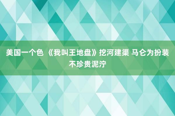 美国一个色 《我叫王地盘》挖河建渠 马仑为扮装不珍贵泥泞